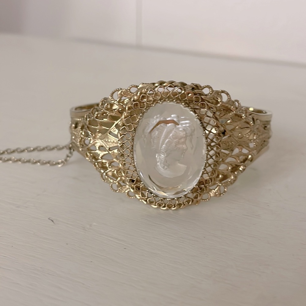 Whiting & Davis Cameo Intaglio Bracelet